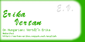 erika vertan business card